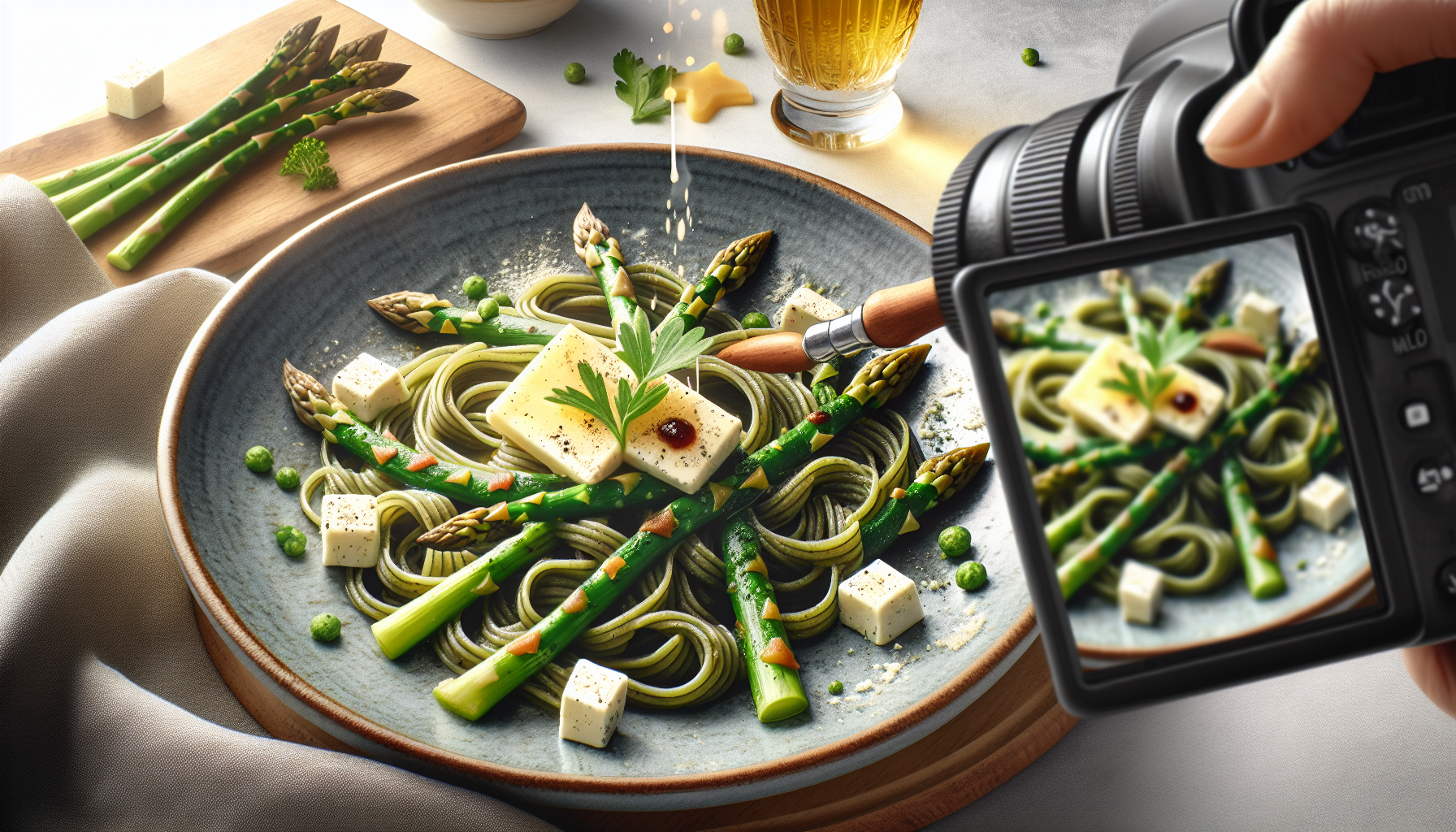 pasta asparagi panna